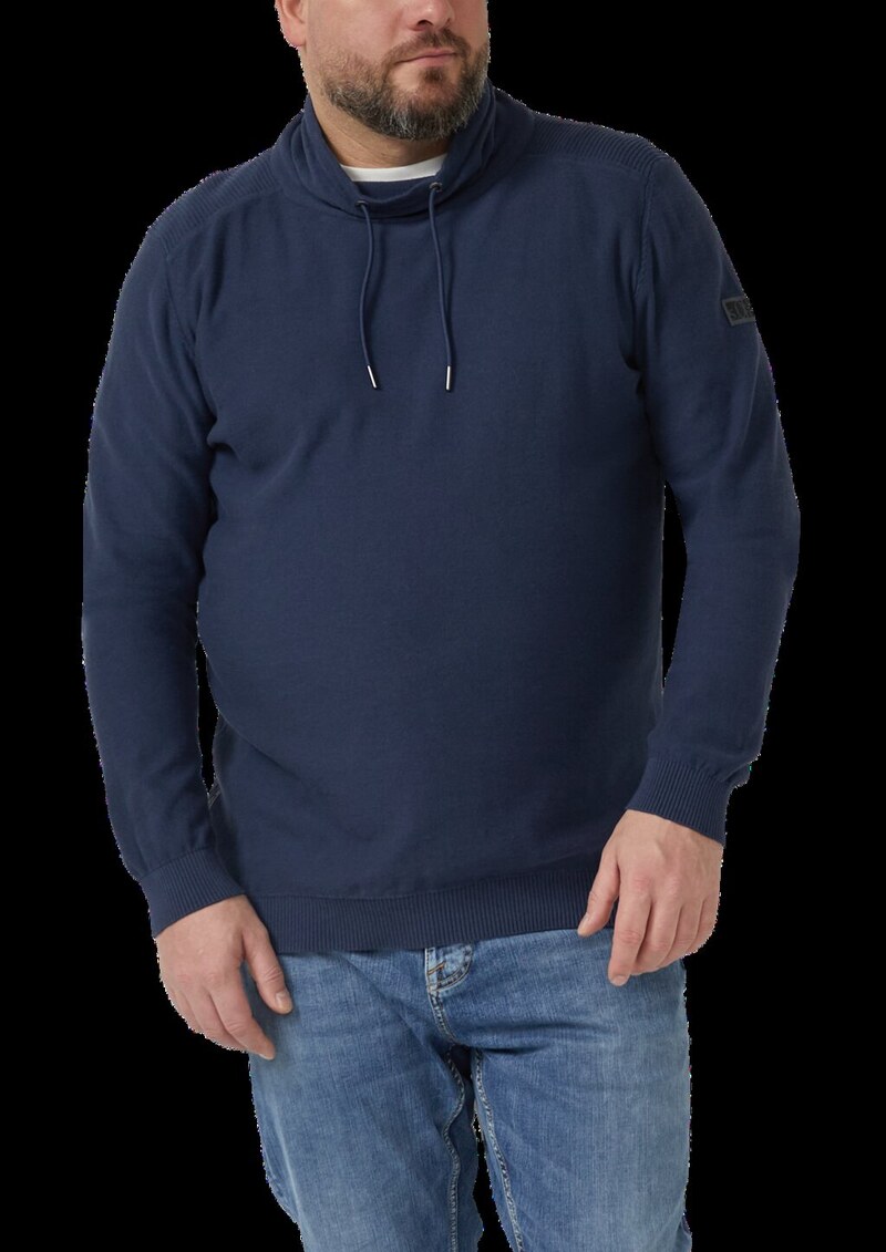 Leichter Pullover mit Snood-Kragen und Logo-Detail