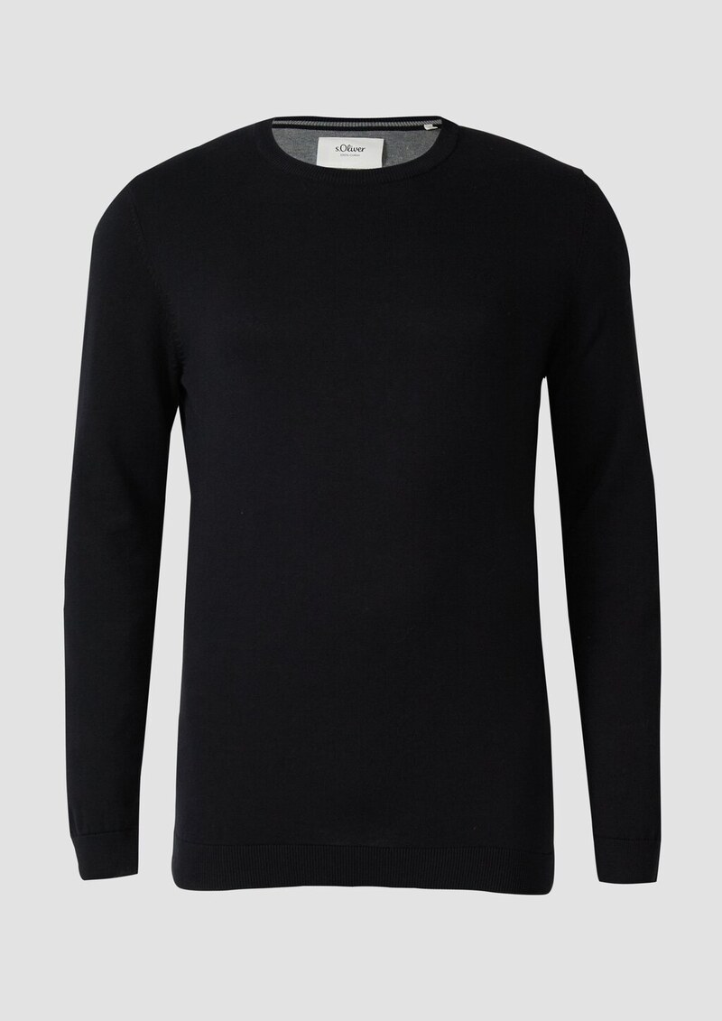 Strickpullover mit Logo-Stickerei