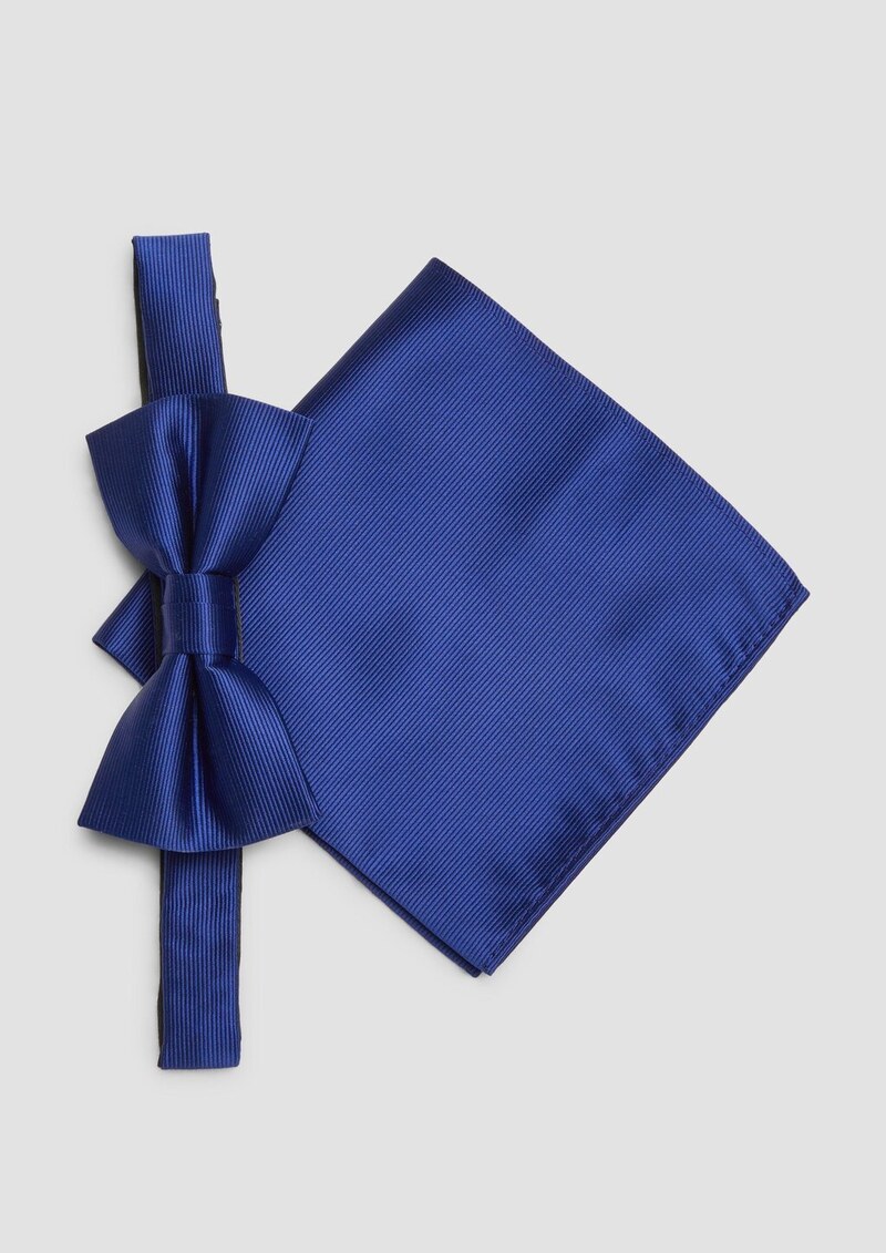 Elegantes Set aus Fliege und Einstecktuch aus Seidenmix