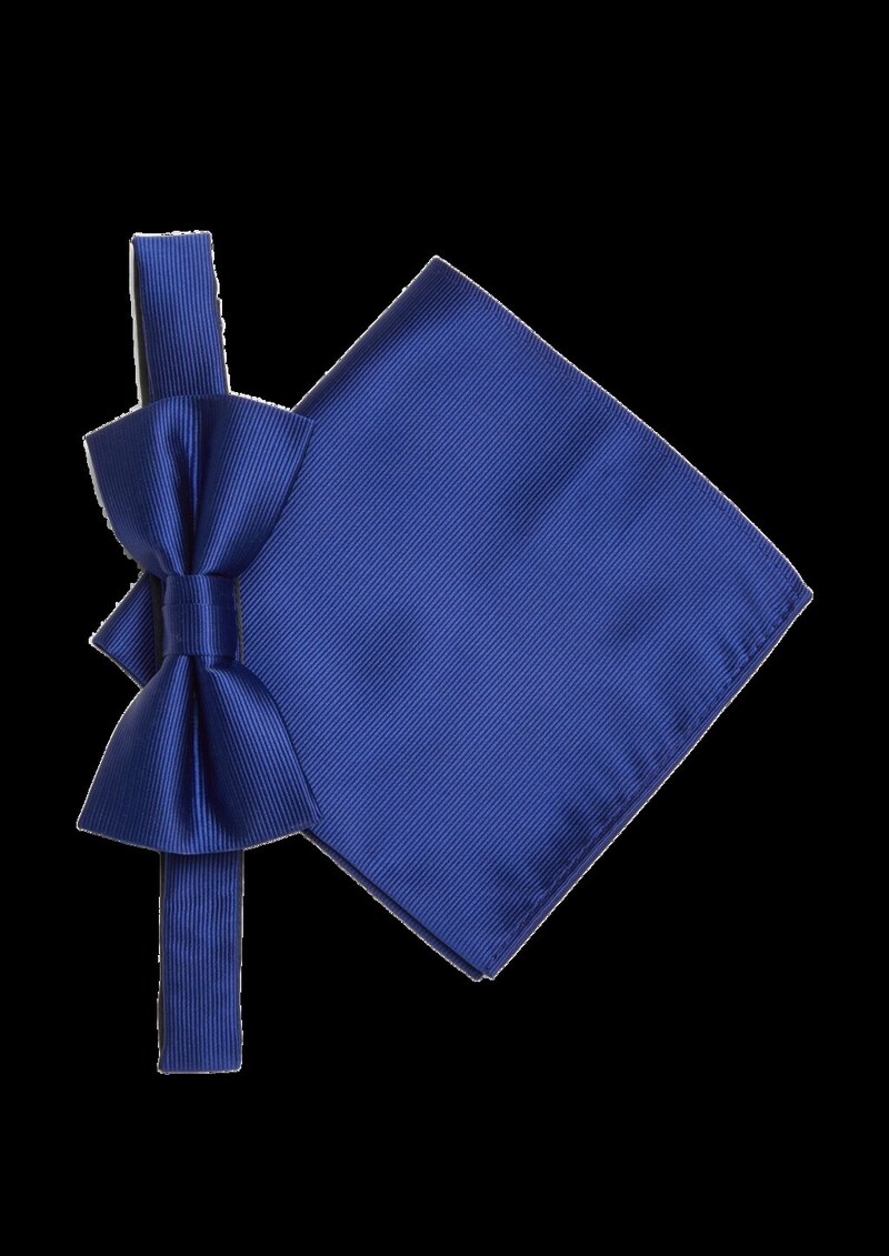 Elegantes Set aus Fliege und Einstecktuch aus Seidenmix