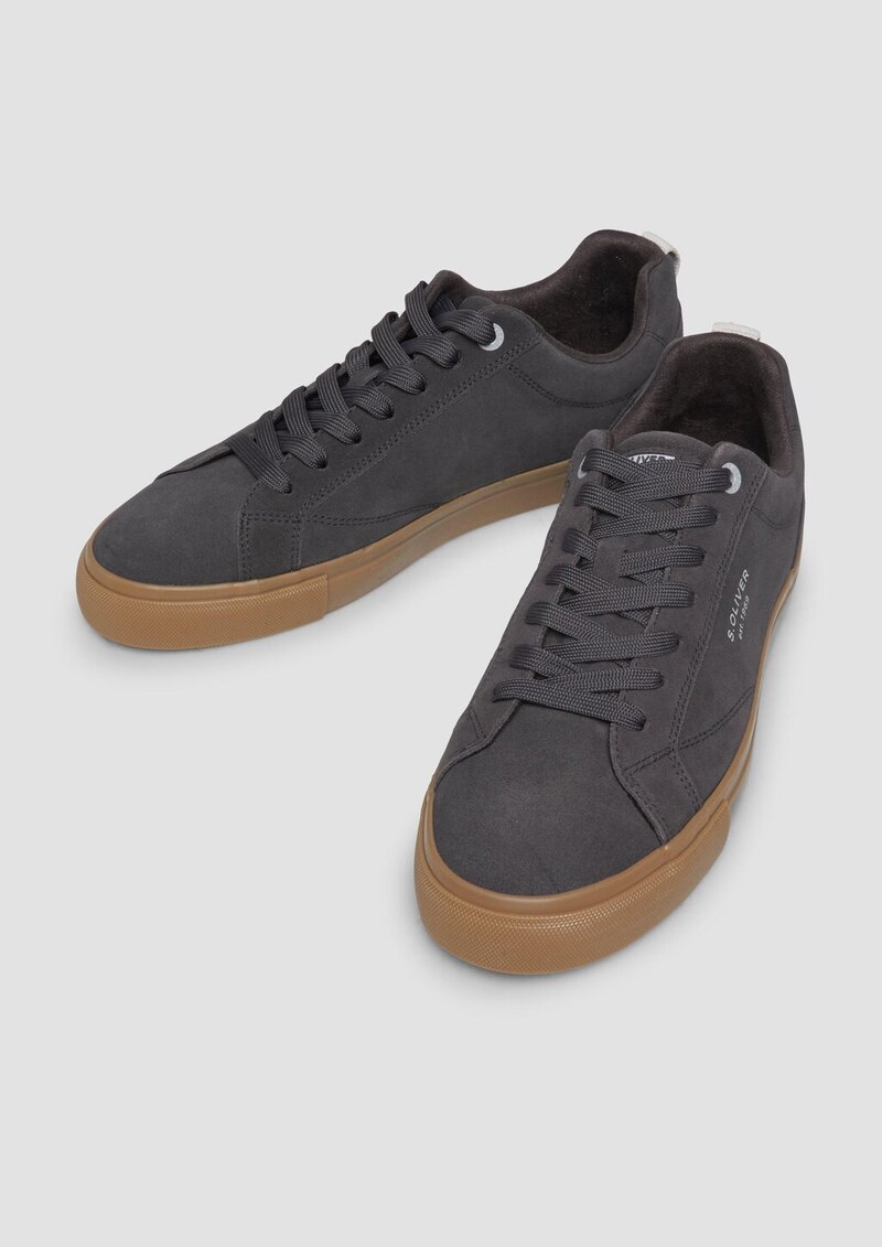 Leder-Sneaker mit Schnürung