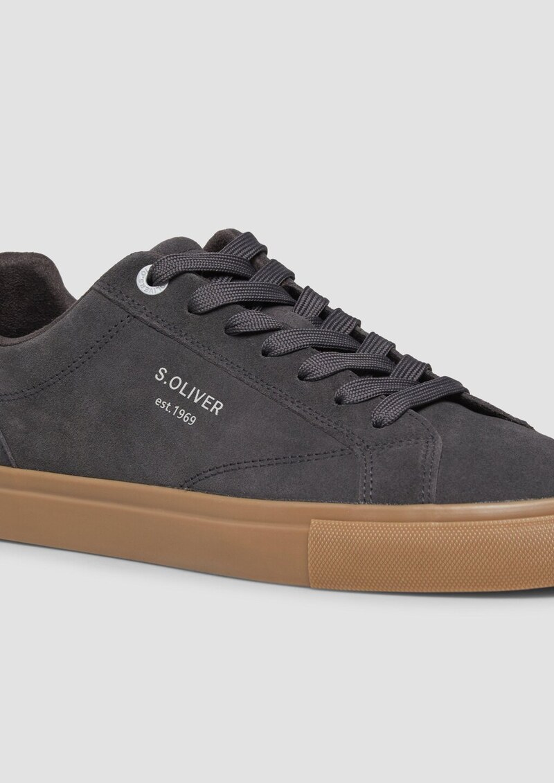 Leder-Sneaker mit Schnürung