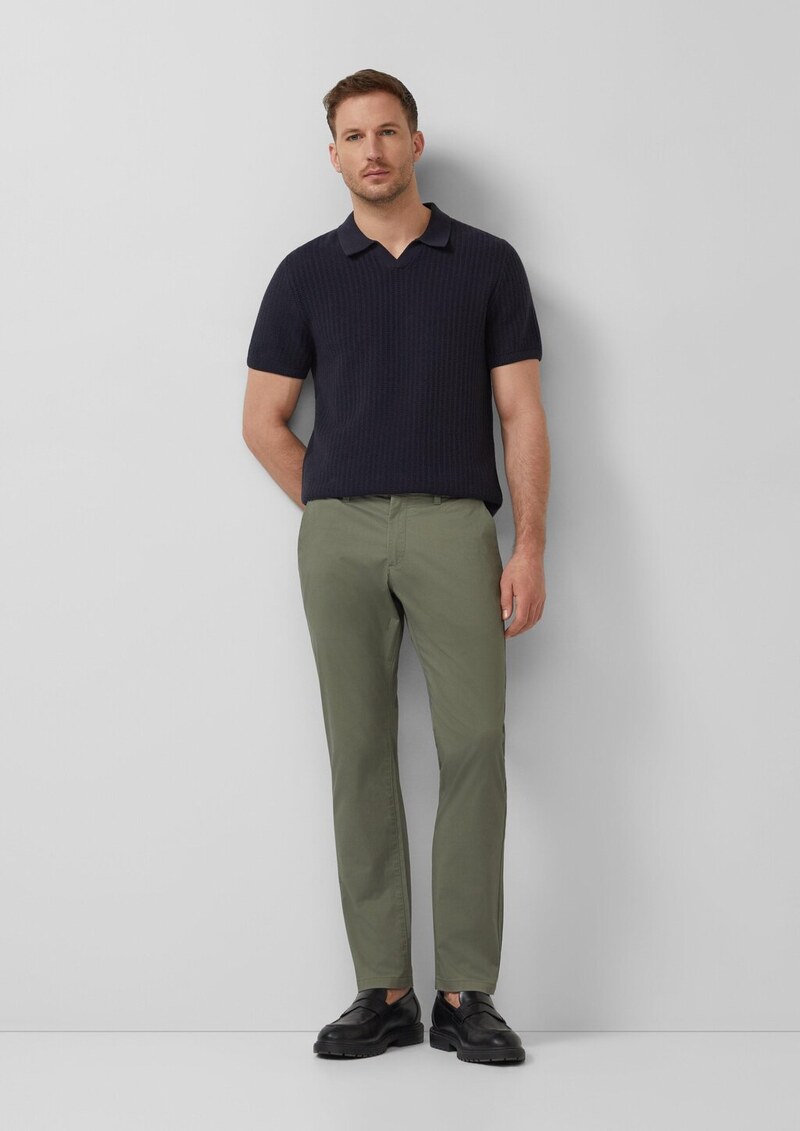 Elastische Hose aus feinem Baumwollstretch