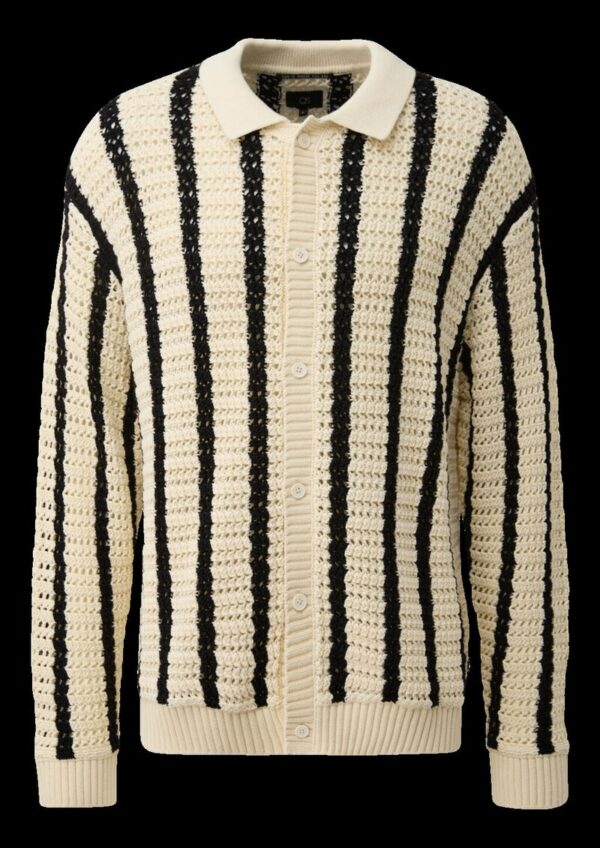 Strickjacke mit Häkelstruktur