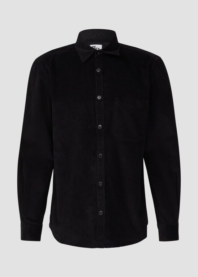 Regular Fit: Baumwollhemd aus Cord mit Brusttasche