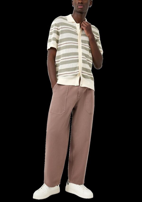 Loose Fit Hose aus Baumwolltwill mit aufgesetzten Taschen