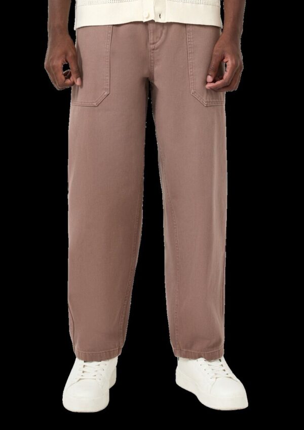 Loose Fit Hose aus Baumwolltwill mit aufgesetzten Taschen