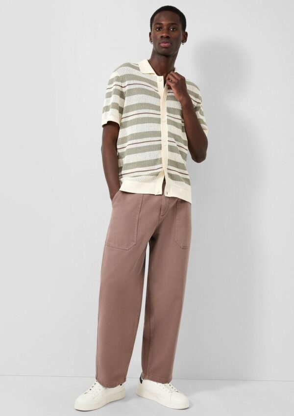 Loose Fit Hose aus Baumwolltwill mit aufgesetzten Taschen