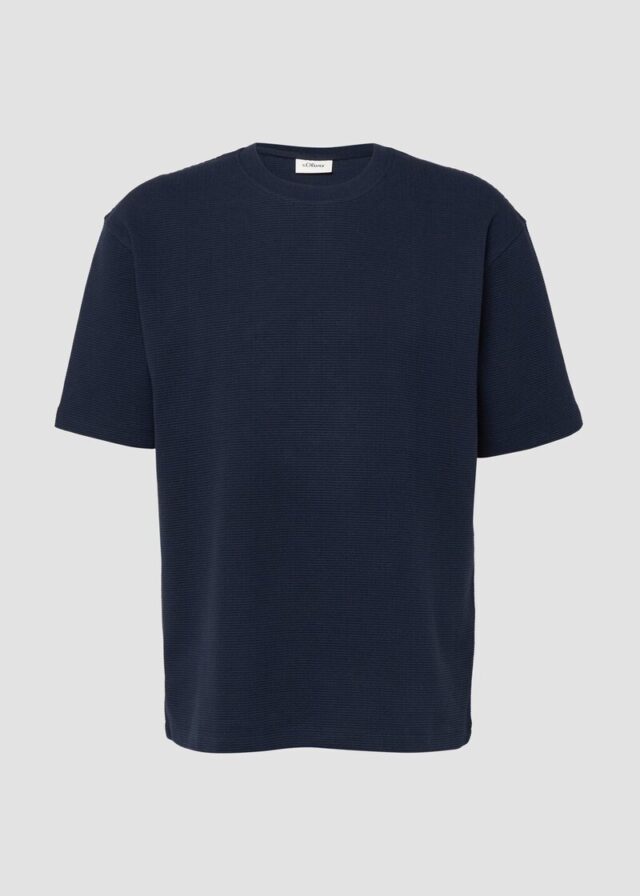 Hochwertiges T-Shirt mit Waffelstruktur im Modern Fit