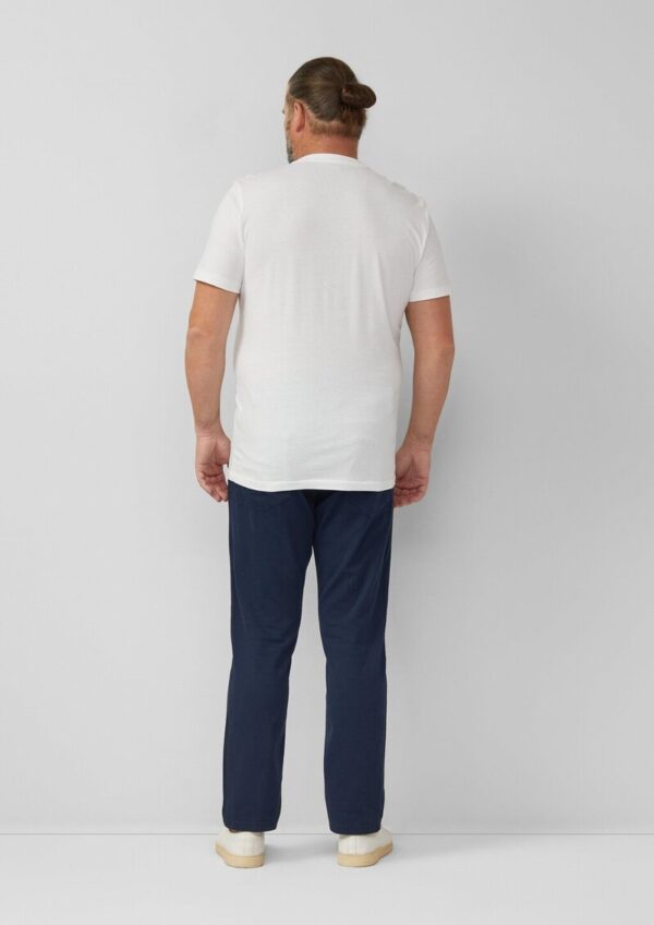 Regular Fit: Hose aus strukturierter Baumwolle