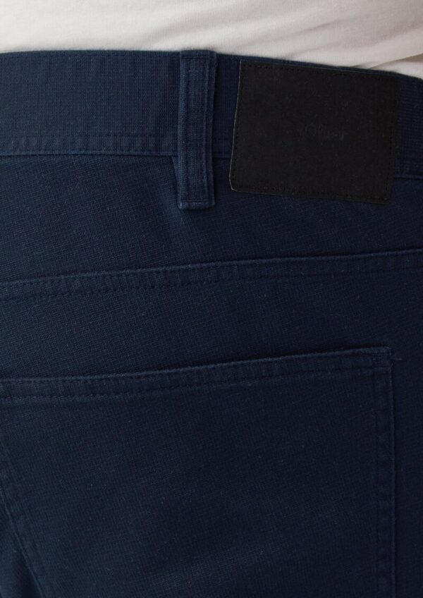 Regular Fit: Hose aus strukturierter Baumwolle