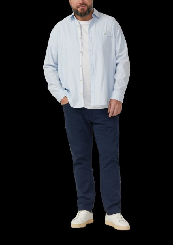 Regular Fit: Hose aus strukturierter Baumwolle