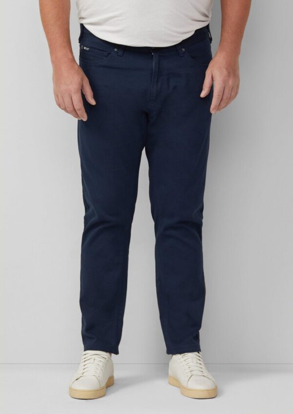 Regular Fit: Hose aus strukturierter Baumwolle