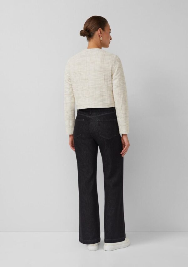 Verkürzte Boucléjacke mit Glitzergarn