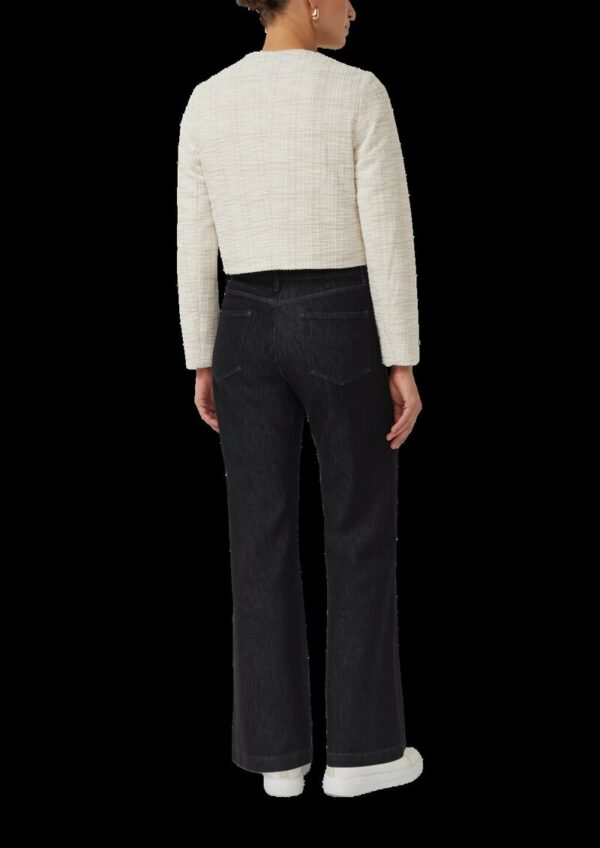 Verkürzte Boucléjacke mit Glitzergarn