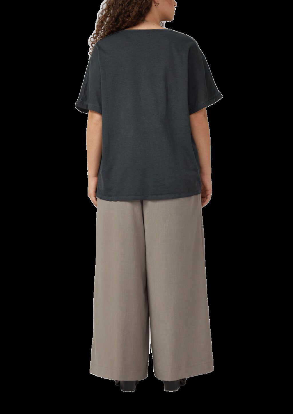 T-Shirt mit Frontprint im Loose Fit und Fledermausärmeln