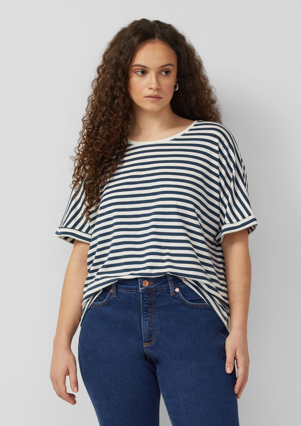 T-Shirt mit Fledermausärmeln im Loose Fit