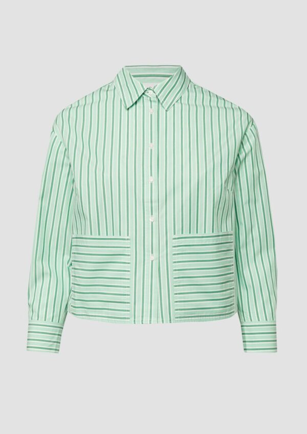 Verkürzte Popeline-Bluse im Relaxed Fit