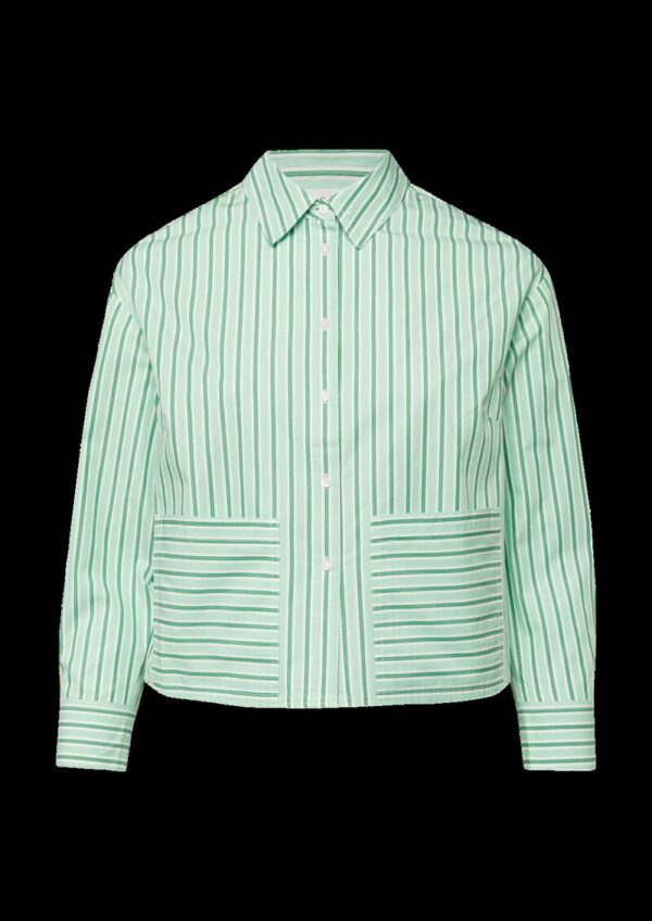 Verkürzte Popeline-Bluse im Relaxed Fit