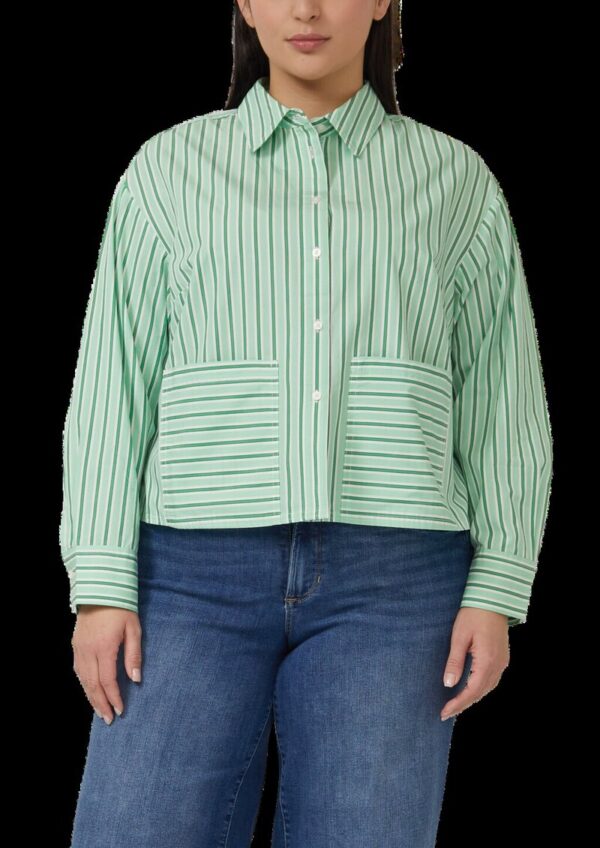 Verkürzte Popeline-Bluse im Relaxed Fit