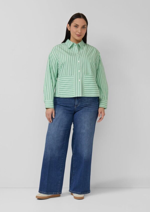 Verkürzte Popeline-Bluse im Relaxed Fit