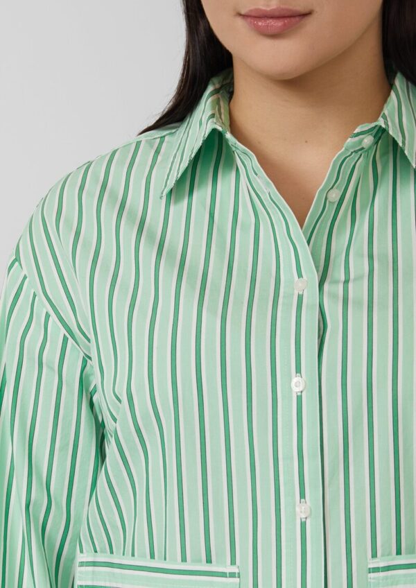 Verkürzte Popeline-Bluse im Relaxed Fit