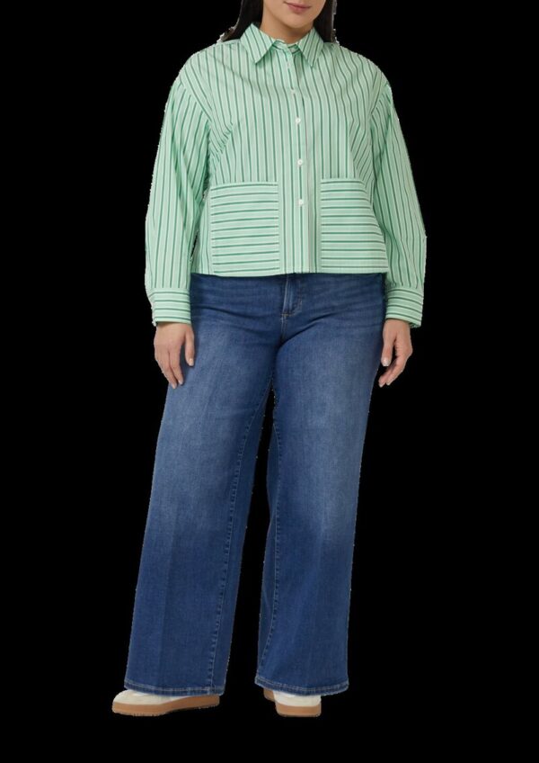 Verkürzte Popeline-Bluse im Relaxed Fit