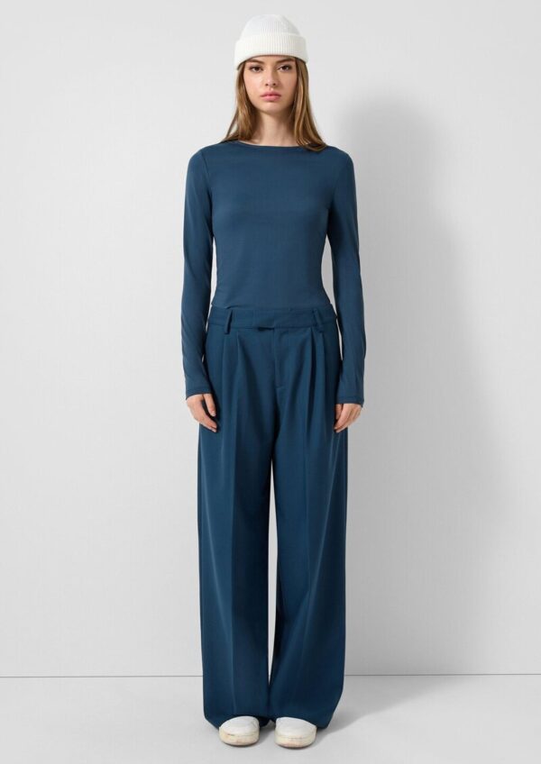 Wide Leg Hose mit Bundfalten