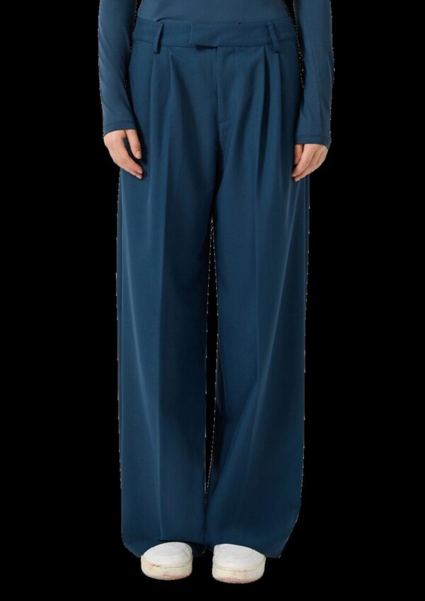 Wide Leg Hose mit Bundfalten