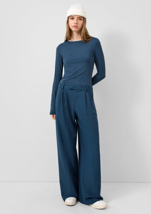 Wide Leg Hose mit Bundfalten