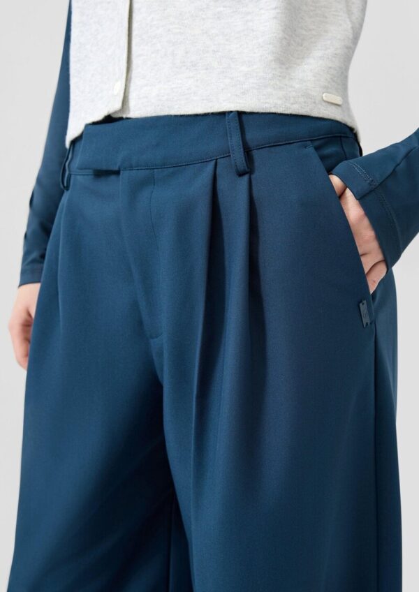 Wide Leg Hose mit Bundfalten