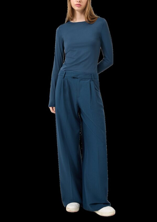 Wide Leg Hose mit Bundfalten