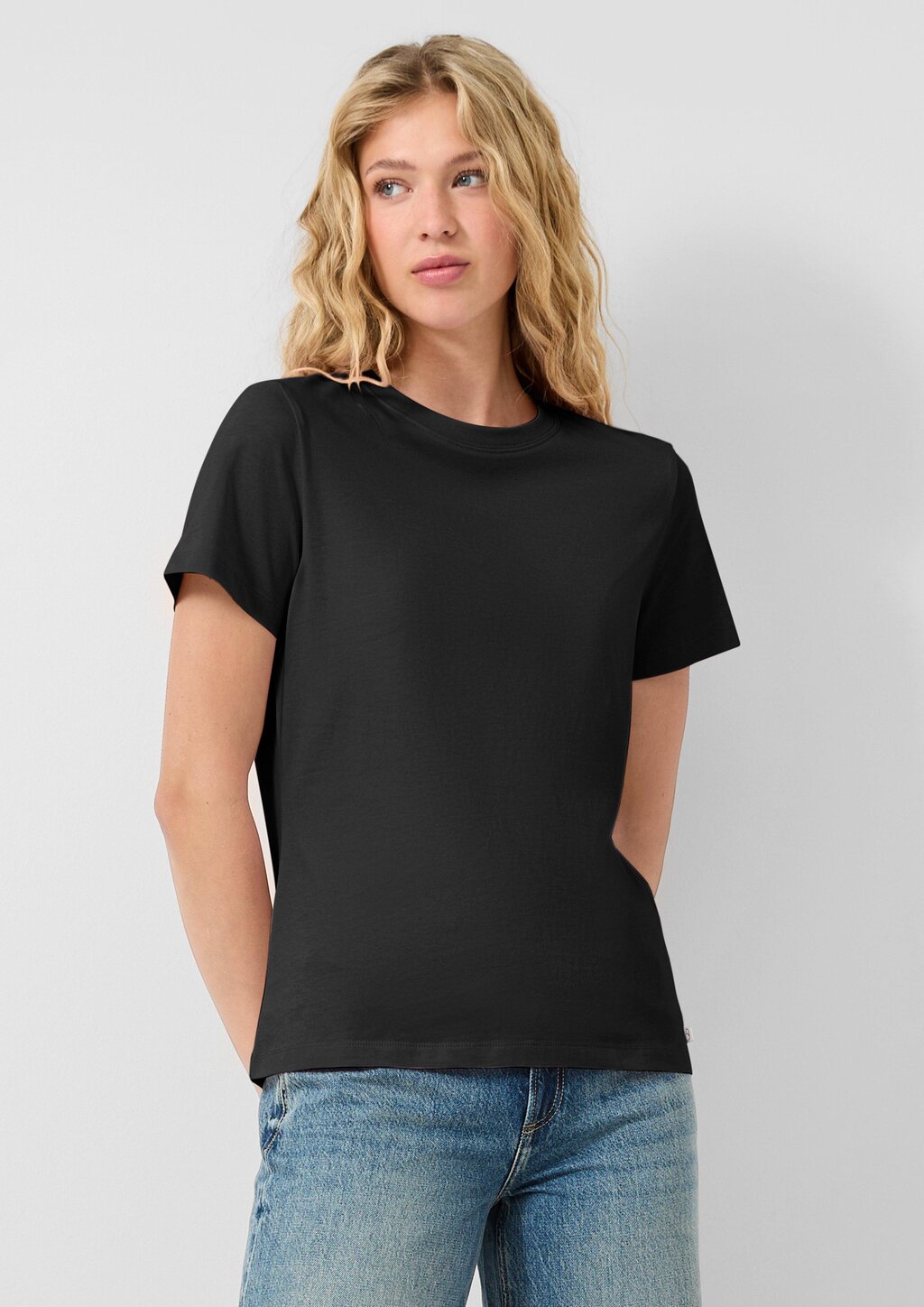 Basicshirt aus Baumwolle im Regular Fit