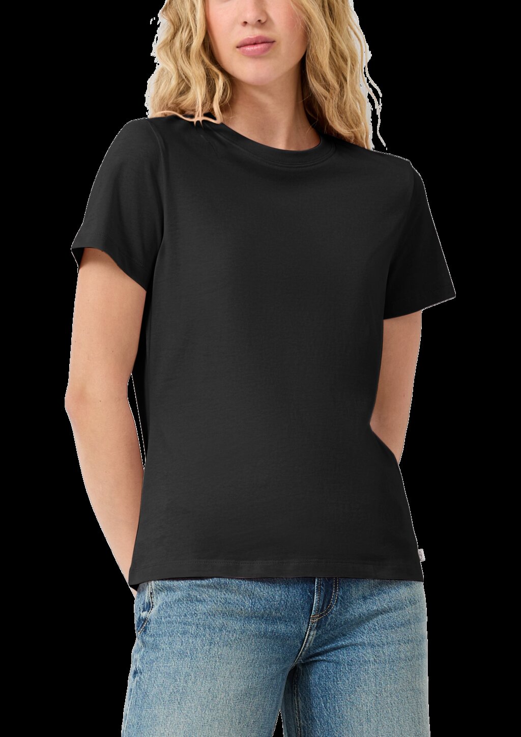 Basicshirt aus Baumwolle im Regular Fit