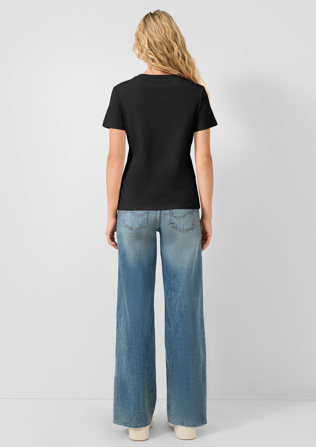 Basicshirt aus Baumwolle im Regular Fit