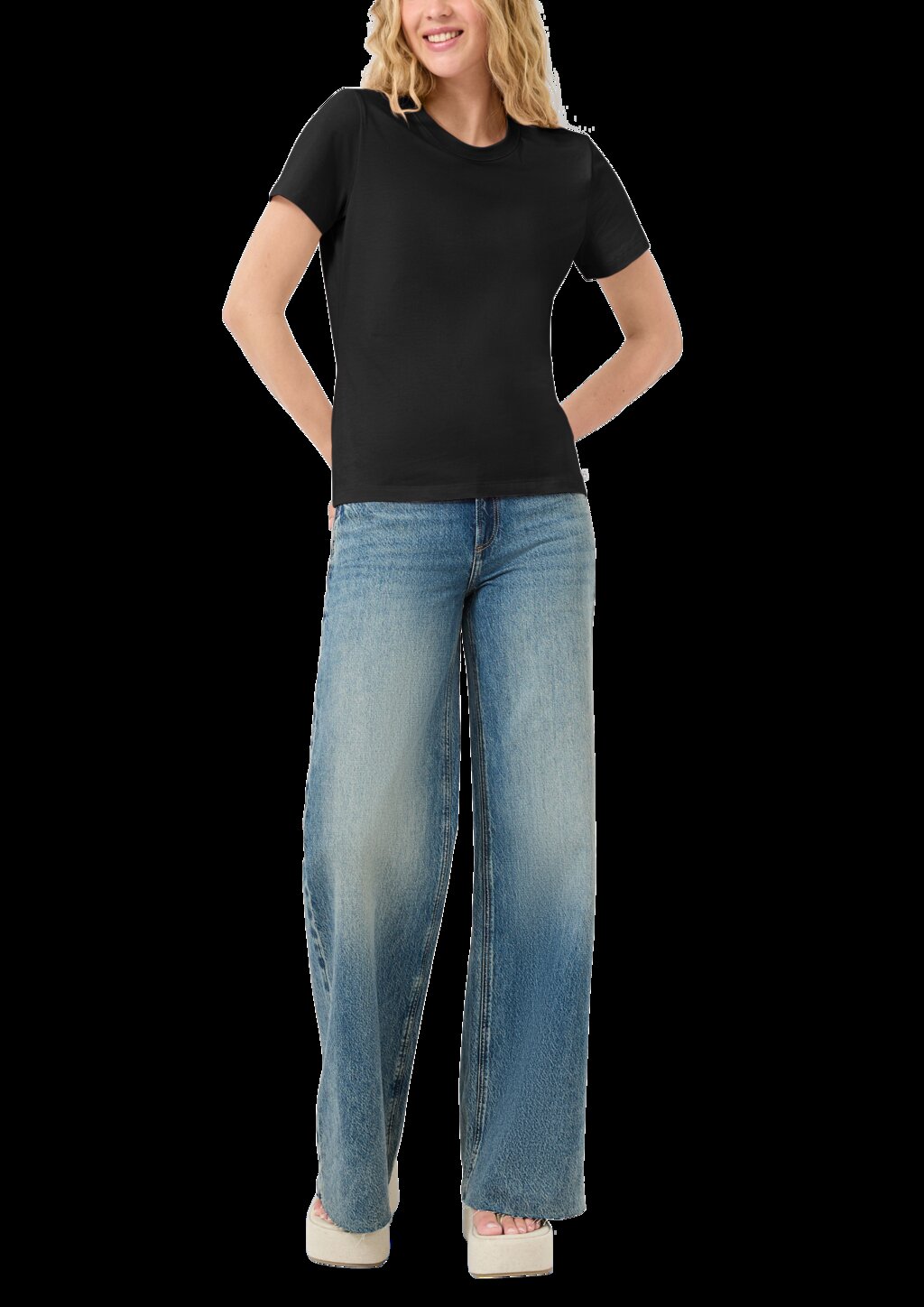 Basicshirt aus Baumwolle im Regular Fit