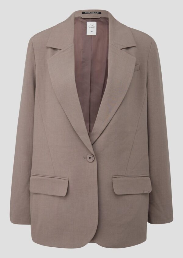 Blazer im Regular Fit mit tiefem Revers