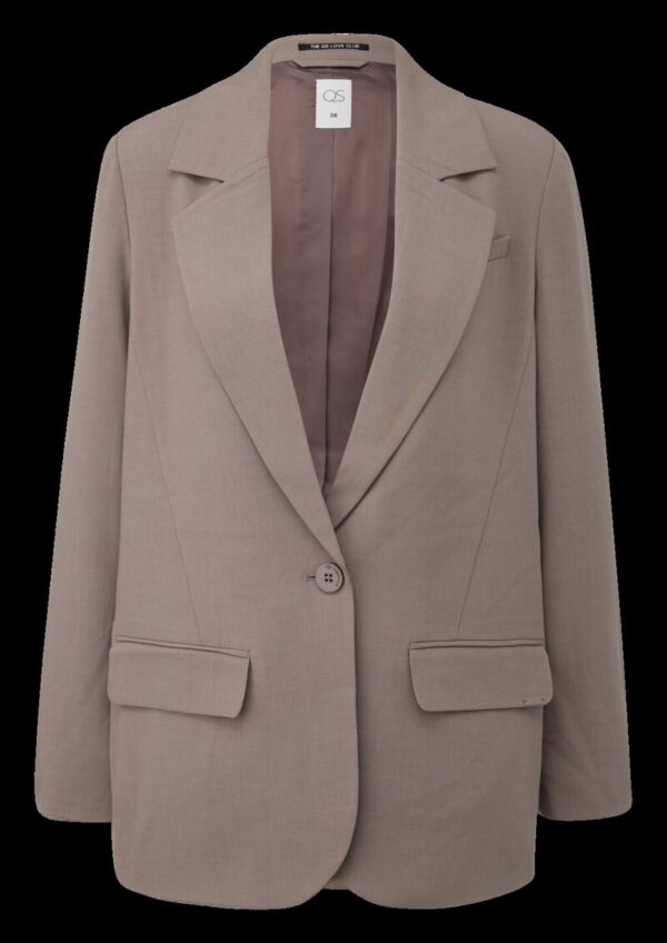 Blazer im Regular Fit mit tiefem Revers