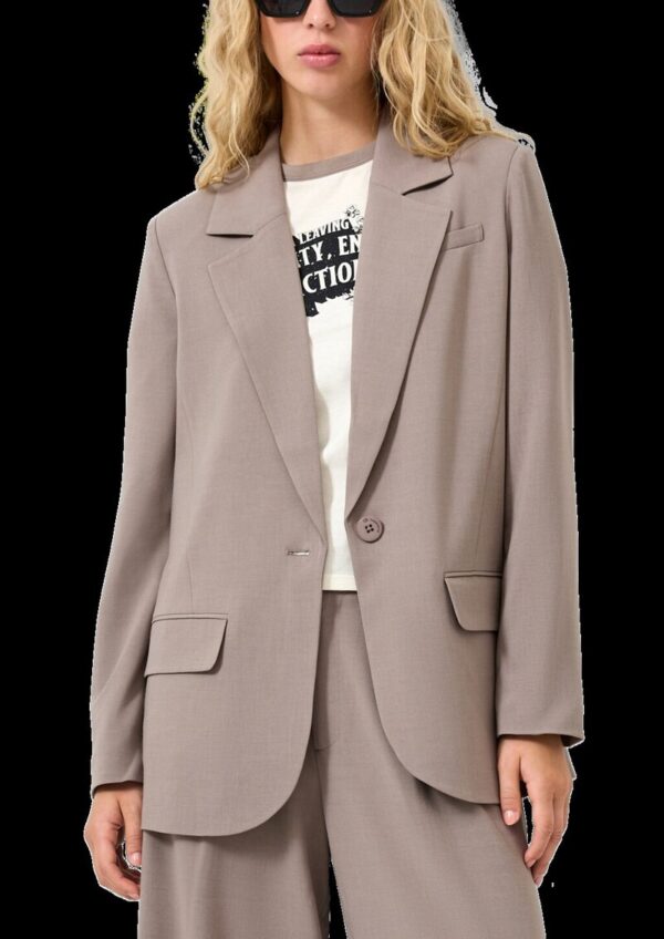 Blazer im Regular Fit mit tiefem Revers