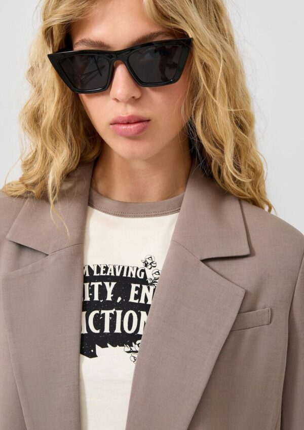 Blazer im Regular Fit mit tiefem Revers