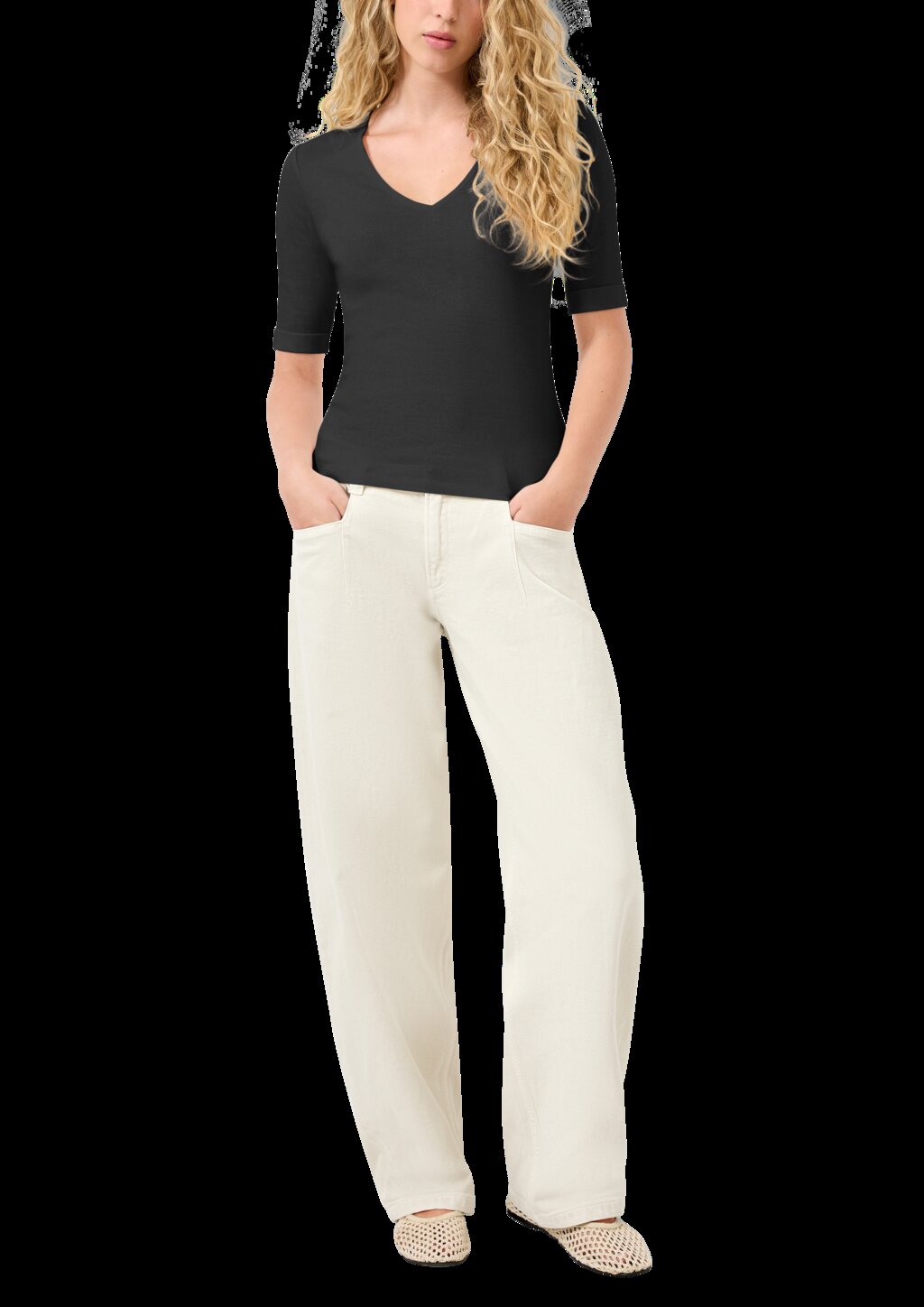 T-Shirt mit V-Ausschnitt