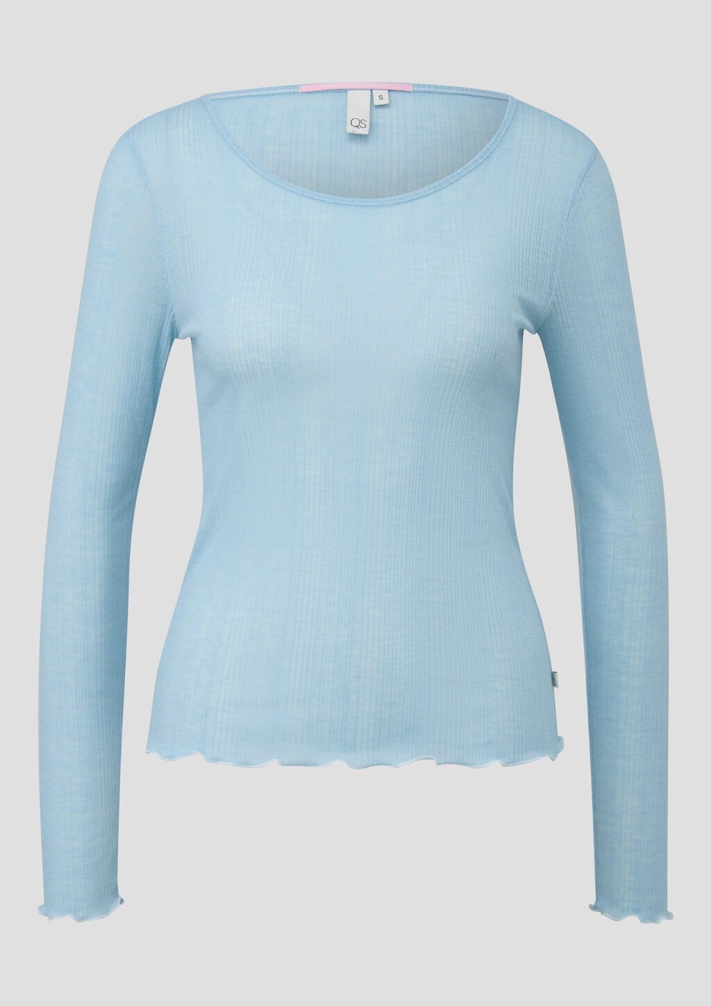 Leicht transparentes Rippshirt