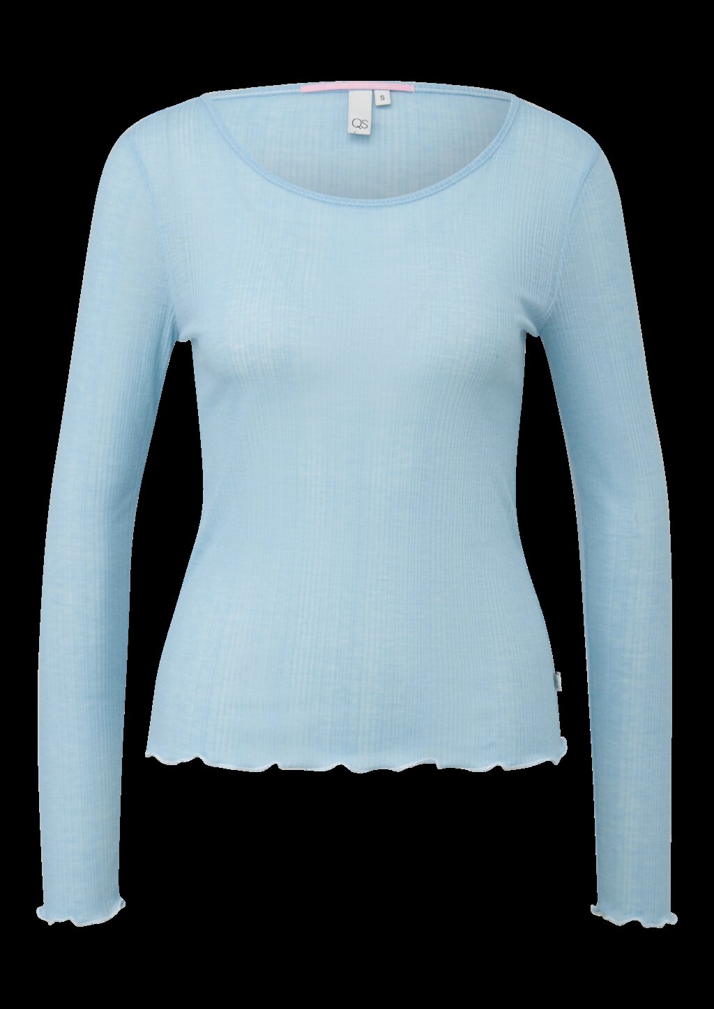 Leicht transparentes Rippshirt