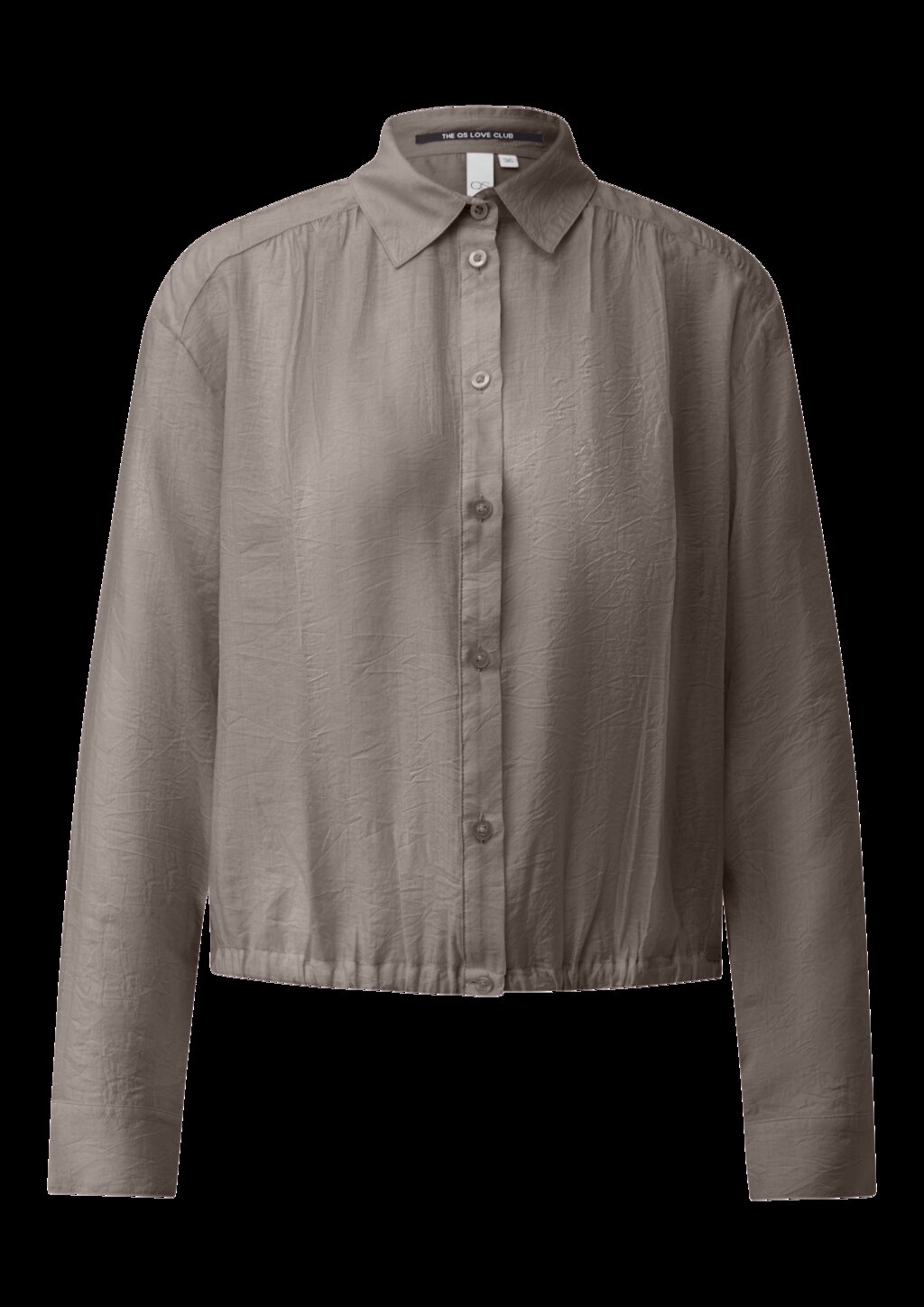 Leicht transparente Bluse mit Gummizug am vorderen Saum