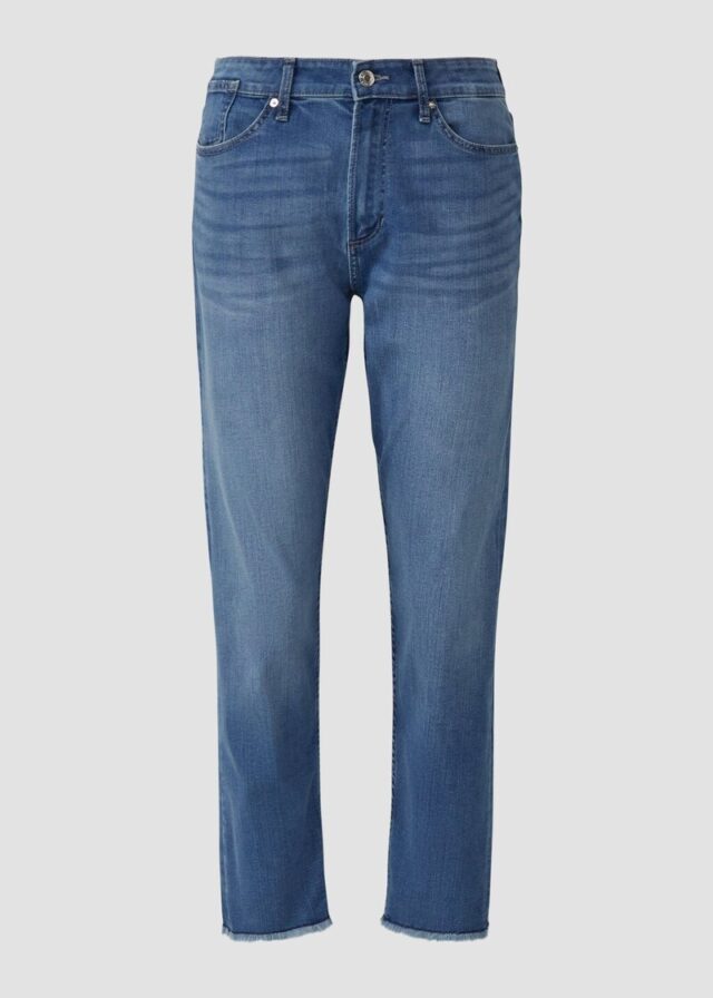 Ankle-Jeans Franciz / Relaxed Fit / Mid Rise / Tapered Leg / offener Saum