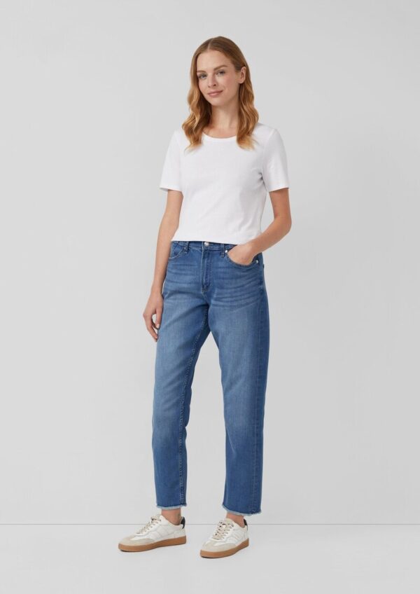 Ankle-Jeans Franciz / Relaxed Fit / Mid Rise / Tapered Leg / offener Saum