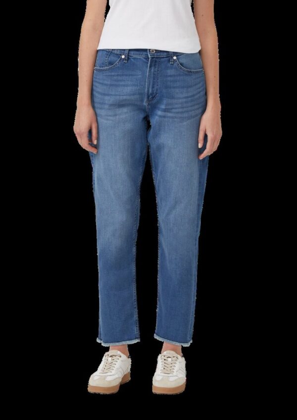 Ankle-Jeans Franciz / Relaxed Fit / Mid Rise / Tapered Leg / offener Saum