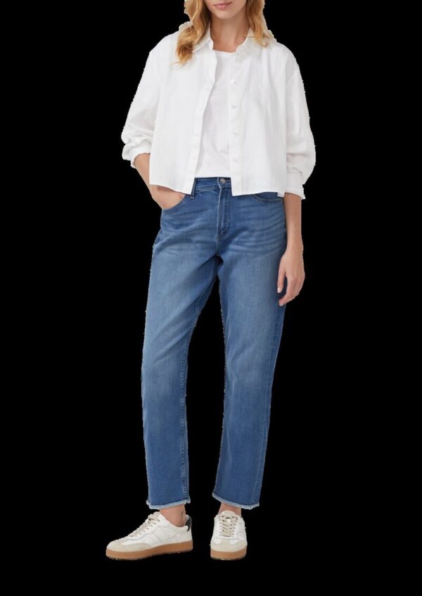 Ankle-Jeans Franciz / Relaxed Fit / Mid Rise / Tapered Leg / offener Saum