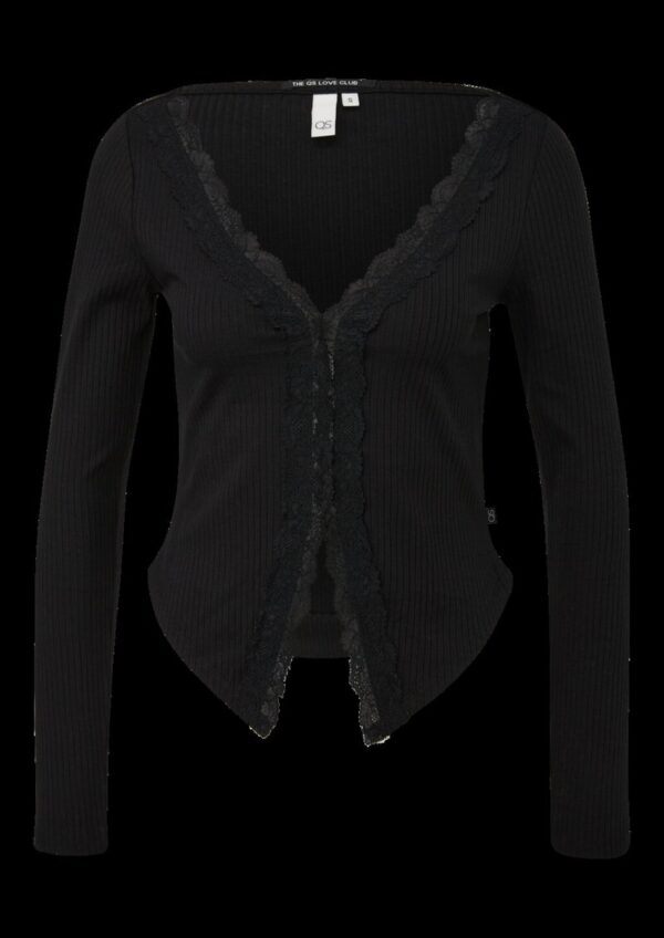 Rippshirt mit Spitze