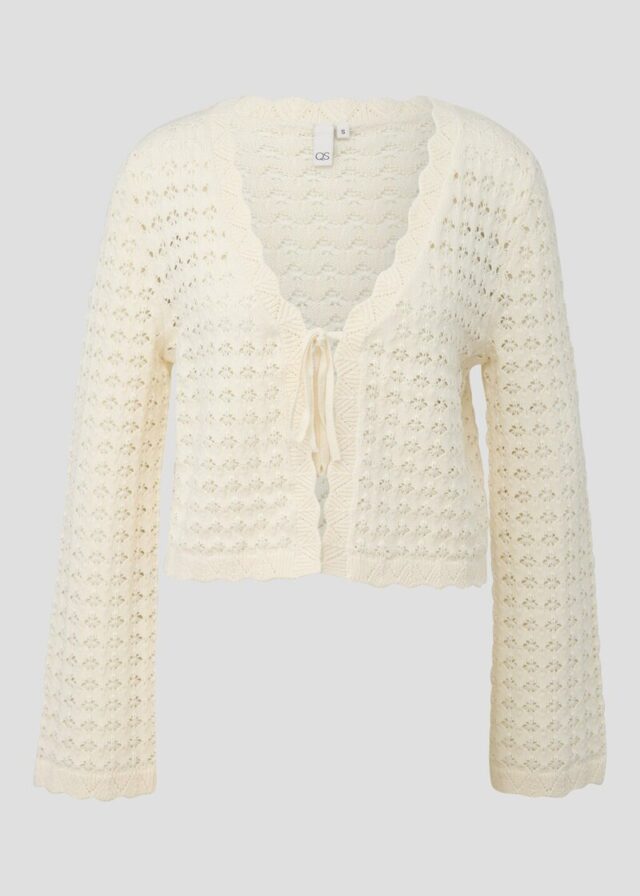 Strickjacke mit Ajourmuster